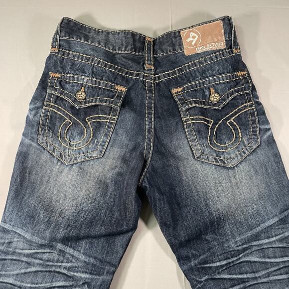 Big Star Jeans voyager loose 001974 denim distressed straight leg men's 34 Reg - Picture 13 of 16
